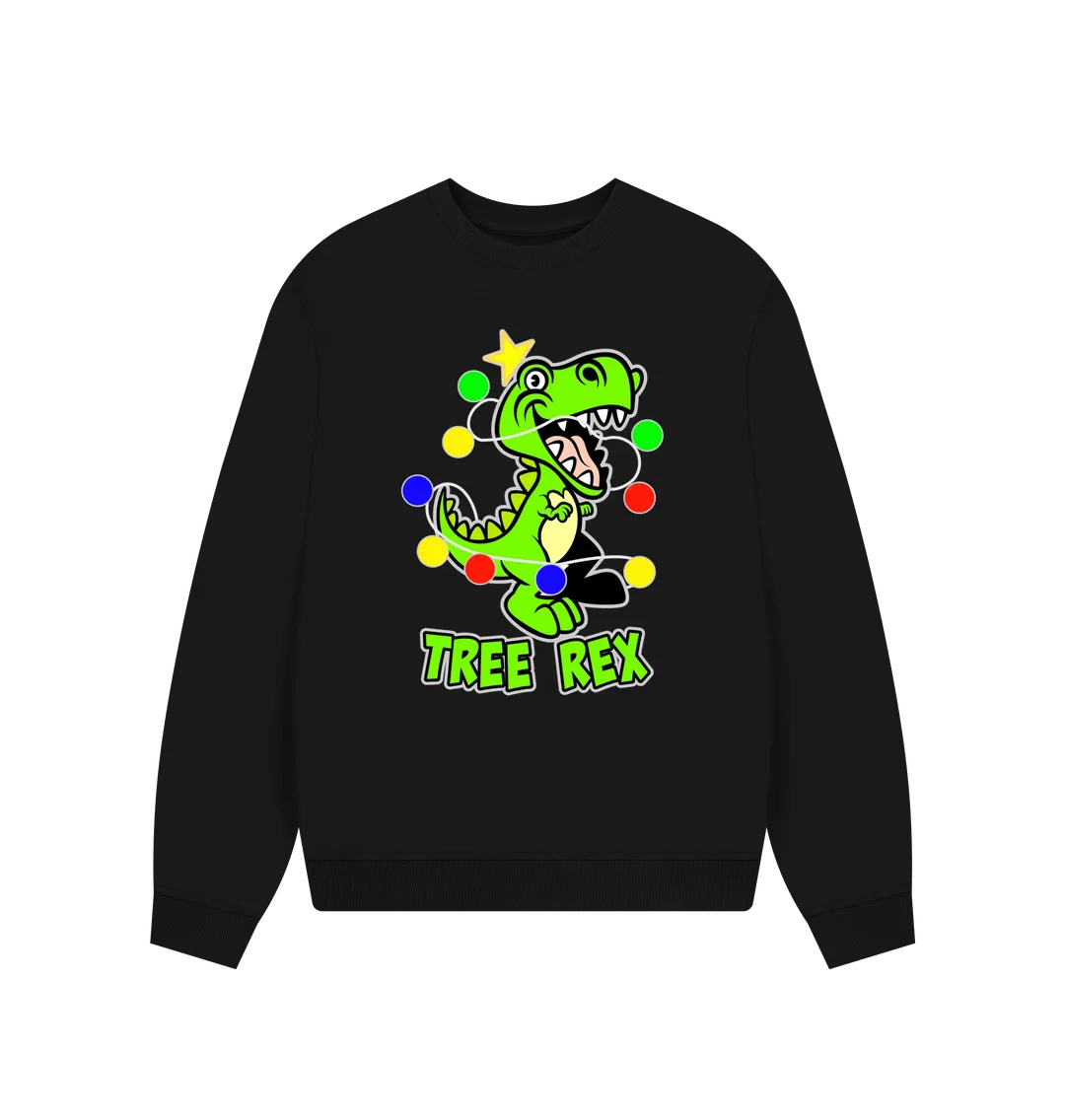 Tree Rex Women's Oversized Christmas Jumper