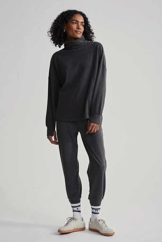 Varley - Rainer Roll Neck Jumper - Black Marl