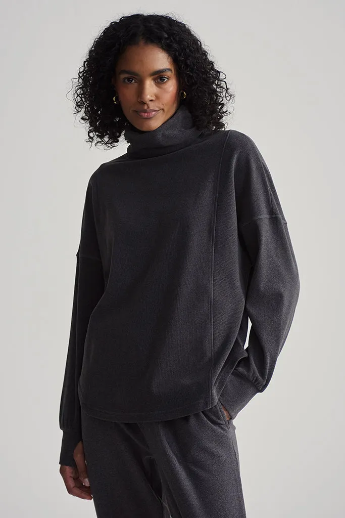 Varley - Rainer Roll Neck Jumper - Black Marl