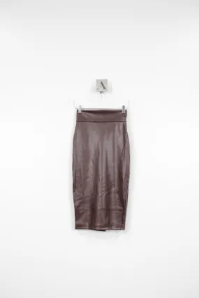 Vegan Leather Pencil Skirt