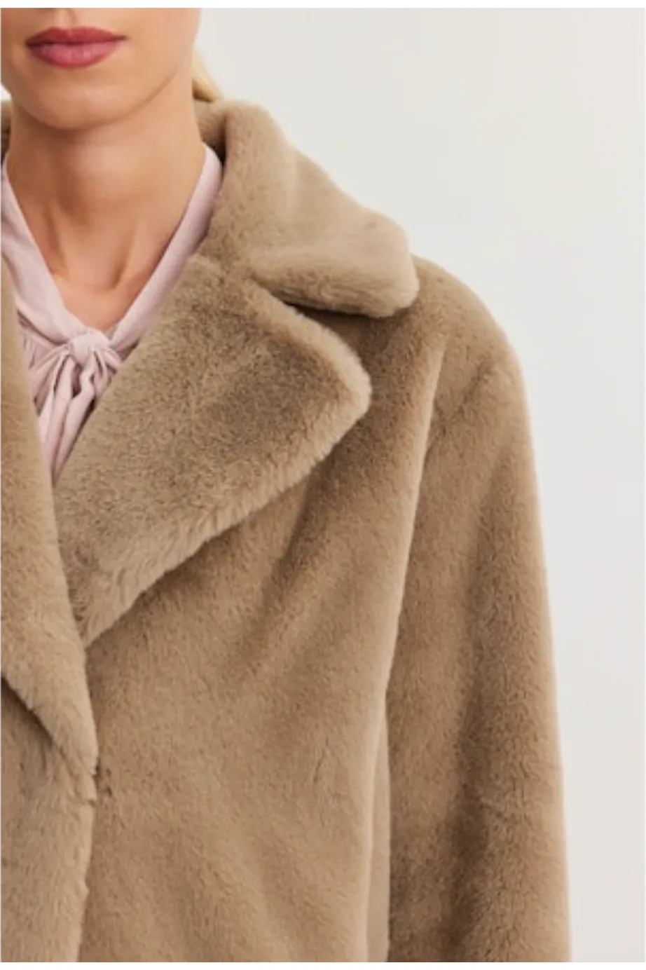 Velvet by Graham & Spencer Evalyn 05 Long Faux Fur Coat | Cafe