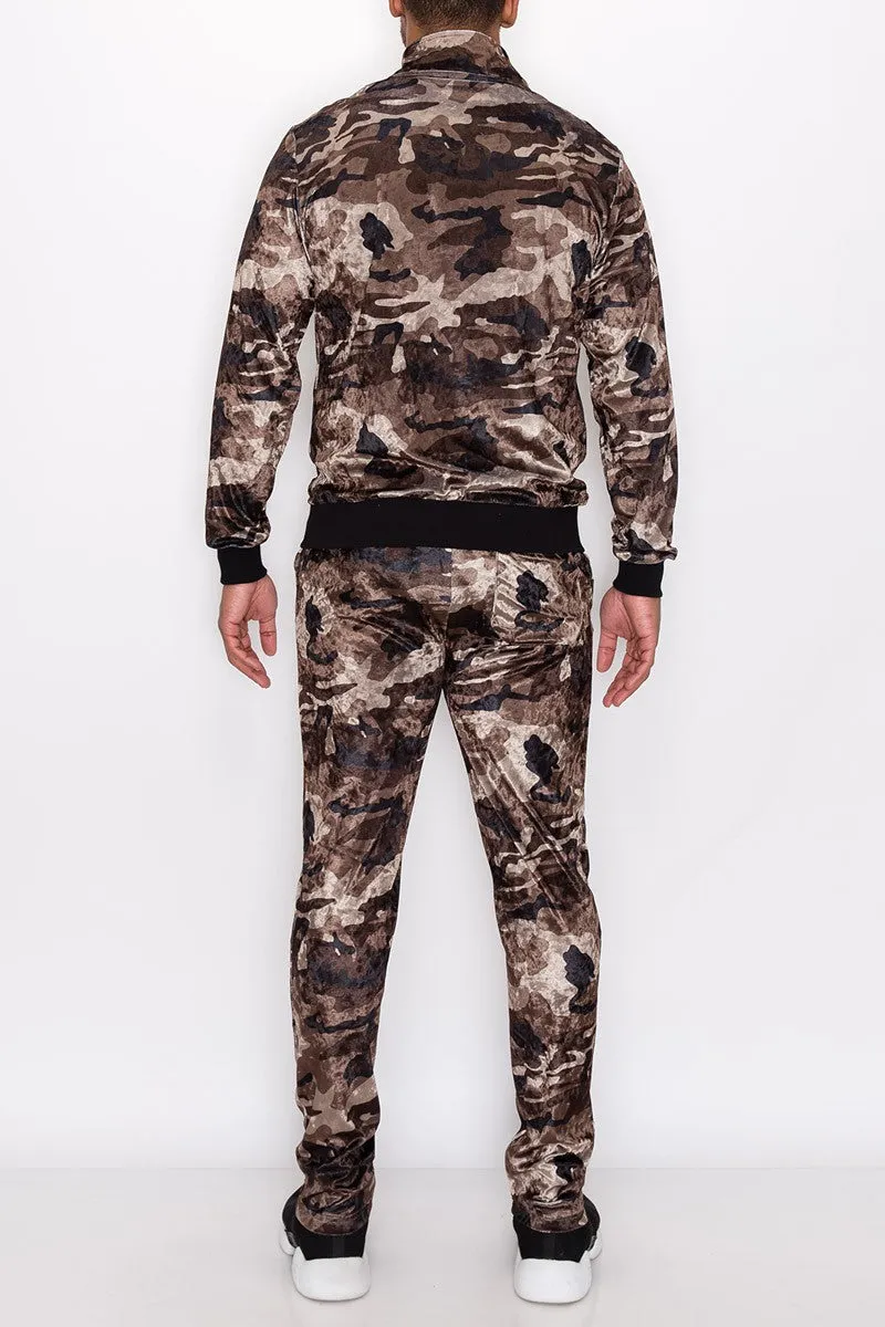 Velvet Camo Track Suit