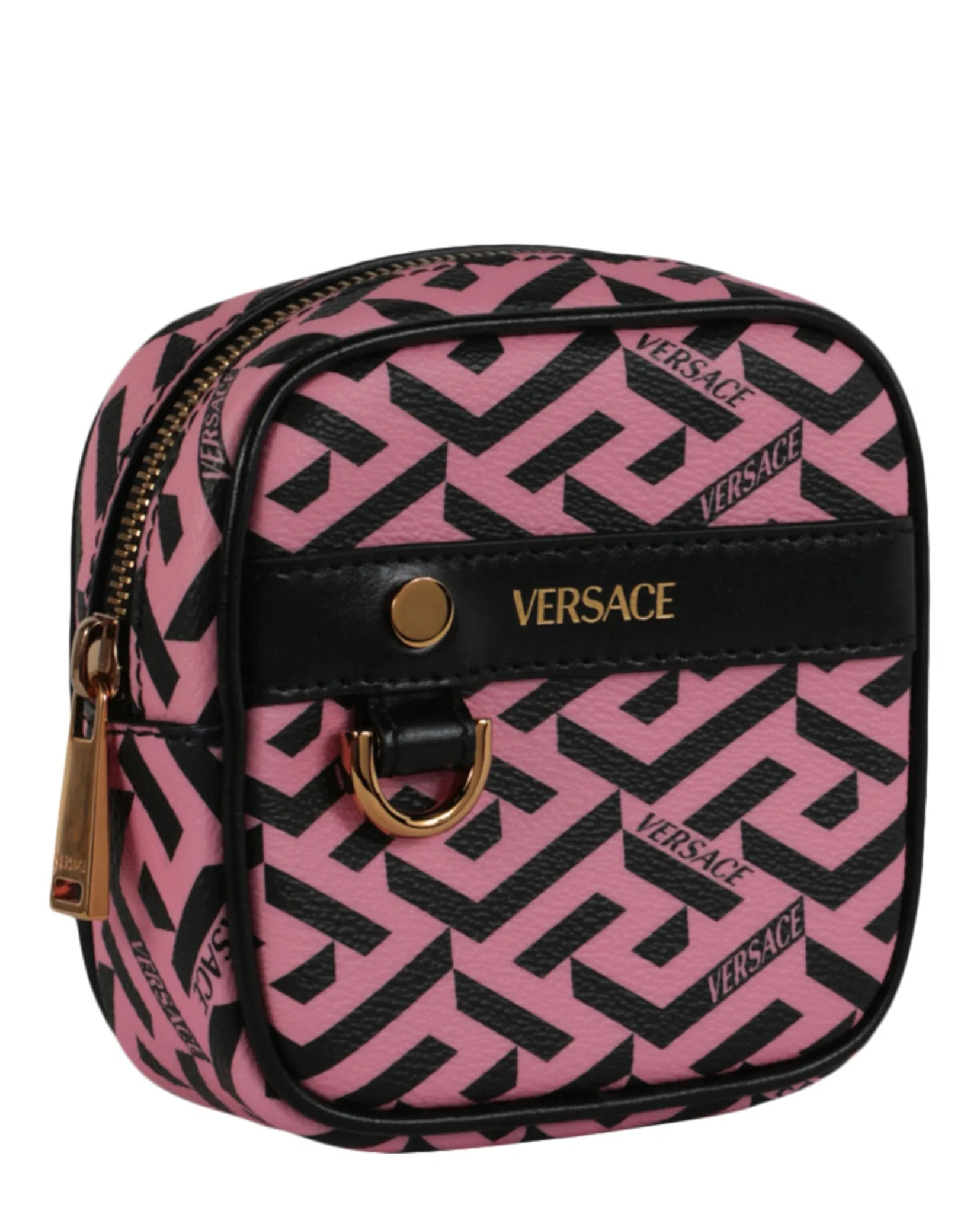 Versace Coated Canvas Greca Pouch