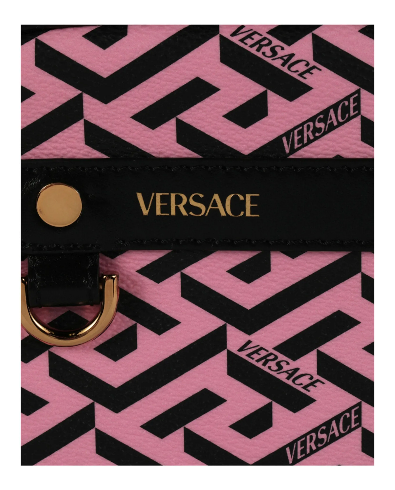 Versace Coated Canvas Greca Pouch