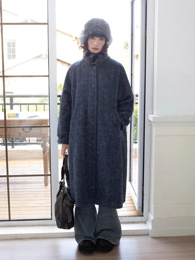 Vintage fur wool coat【s0000011122】