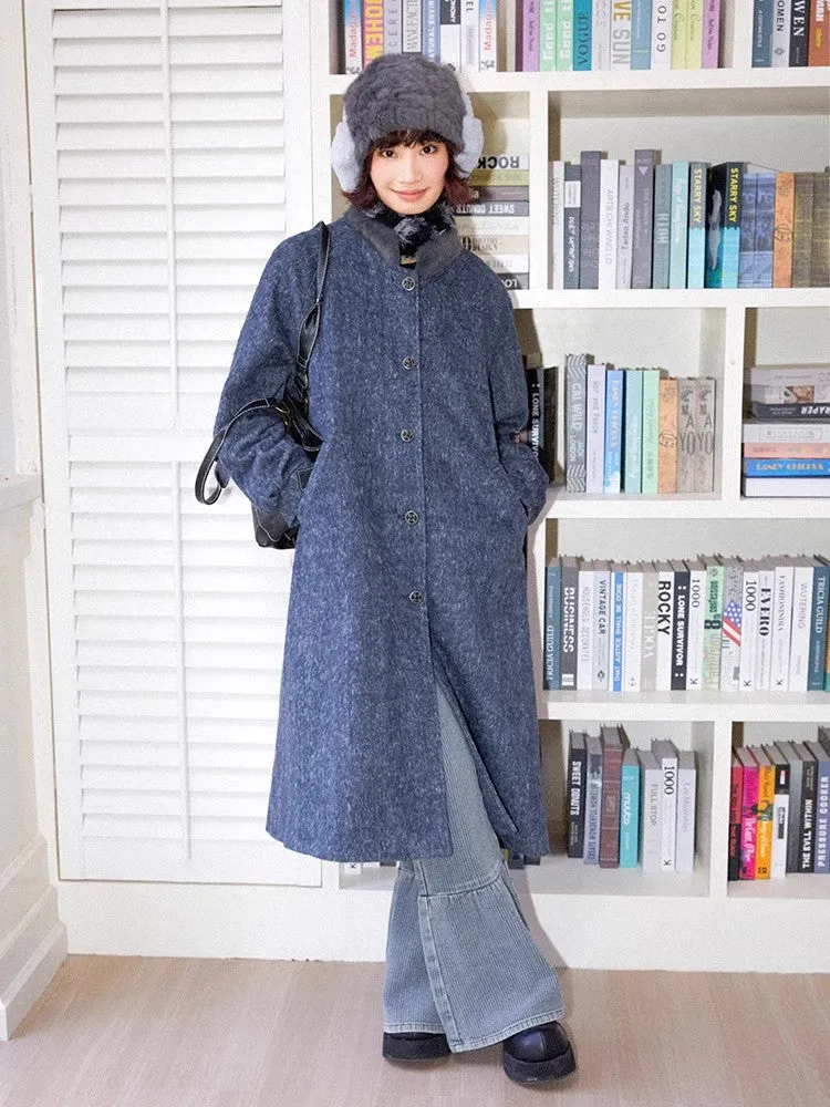 Vintage fur wool coat【s0000011122】