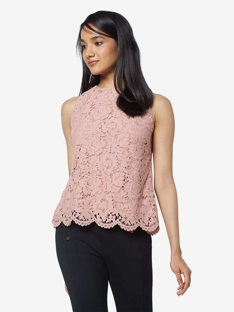 Wardrobe Dusty Pink Floral Pattern Nikki Top