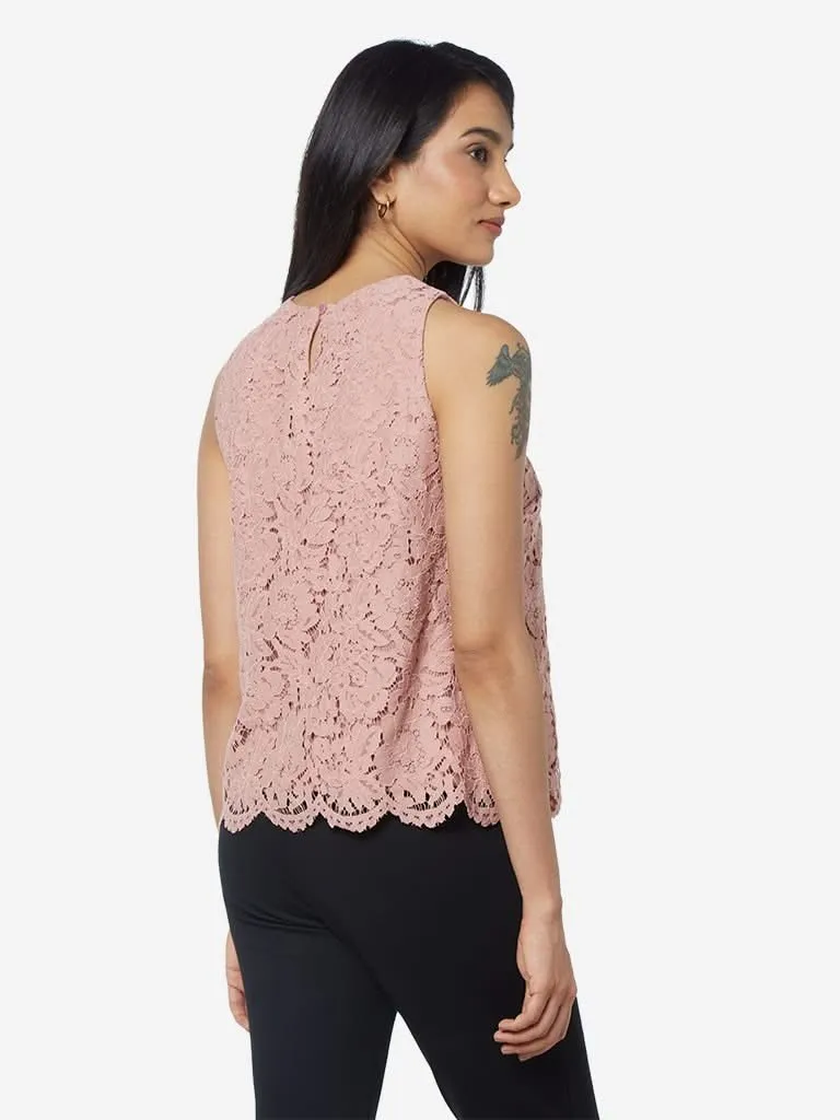 Wardrobe Dusty Pink Floral Pattern Nikki Top