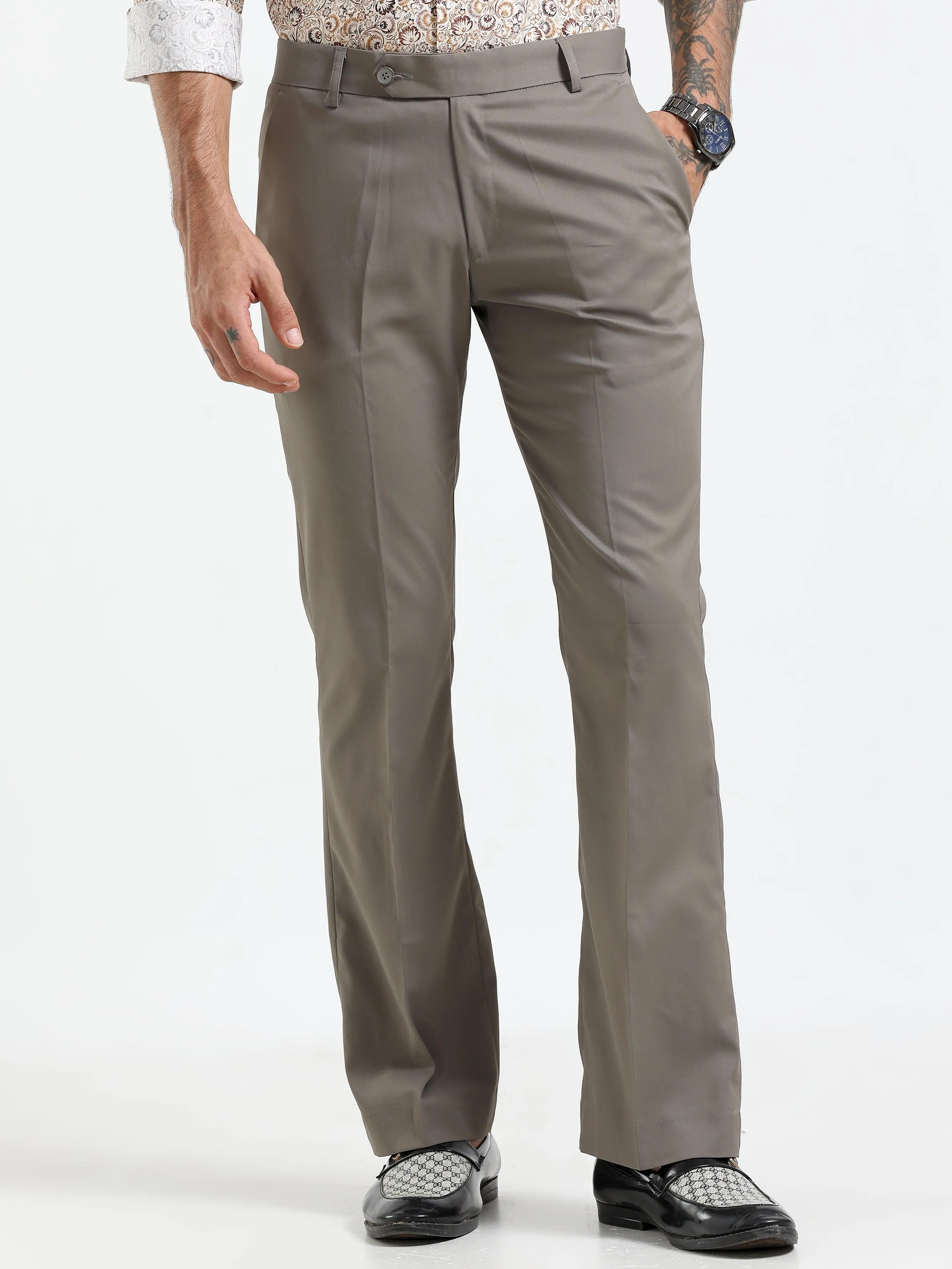 Wee Boot Cut Formal Pant - Brown