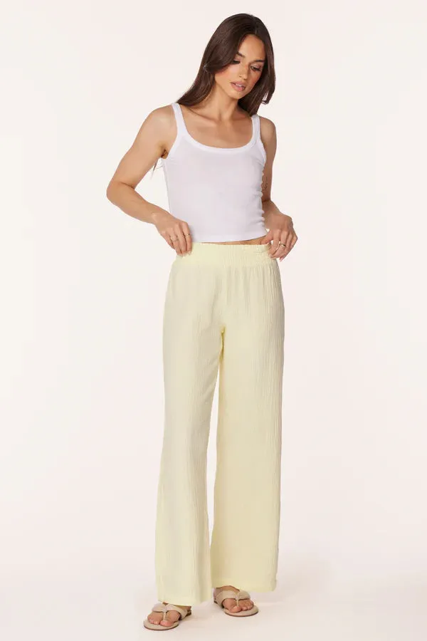 Wide Leg Smocked Waist Pant *multiple colors *