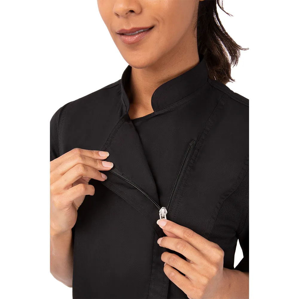 WOMEN NEPAL SPRINGFIELD CHEF COAT - Black