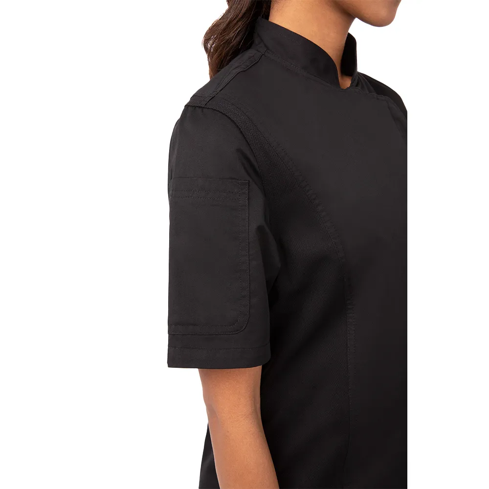 WOMEN NEPAL SPRINGFIELD CHEF COAT - Black