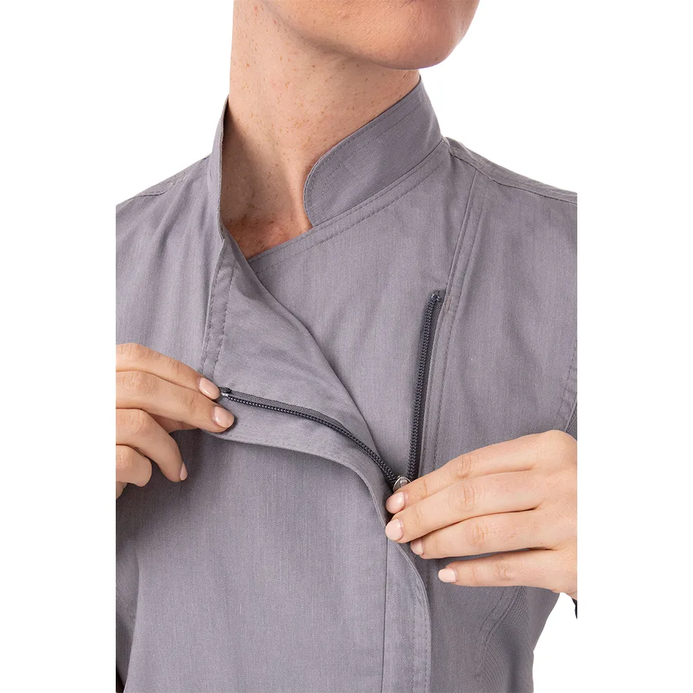 WOMEN NEPAL SPRINGFIELD CHEF COAT - Grey