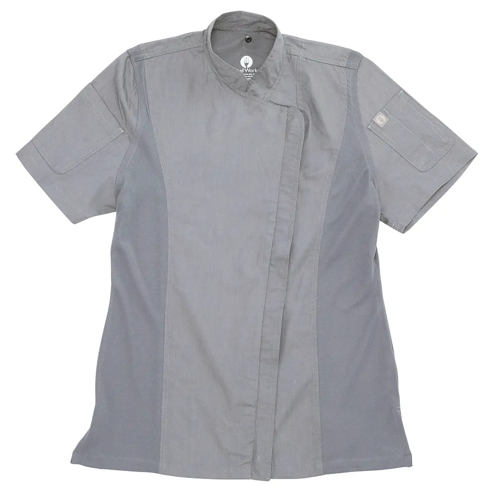 WOMEN NEPAL SPRINGFIELD CHEF COAT - Grey