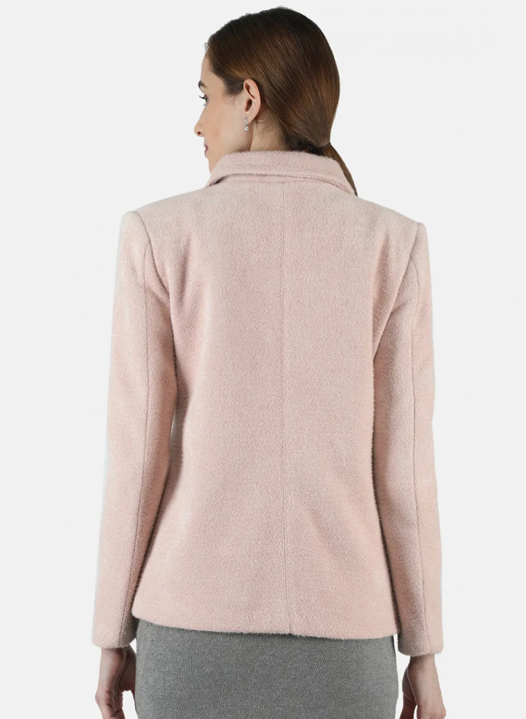 Women Pink Solid Coat