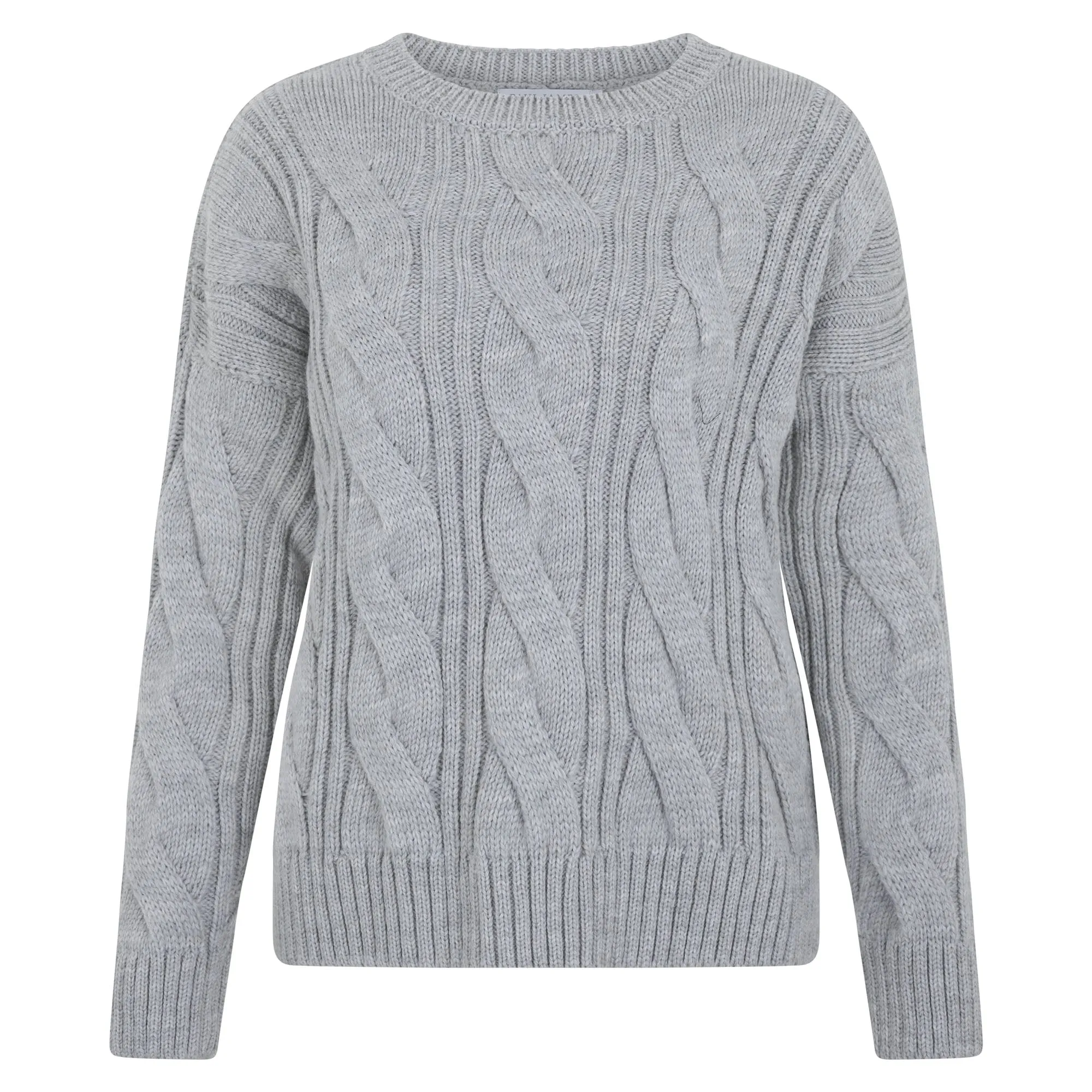 Womens Chunky Merino Wool Cable Jumper