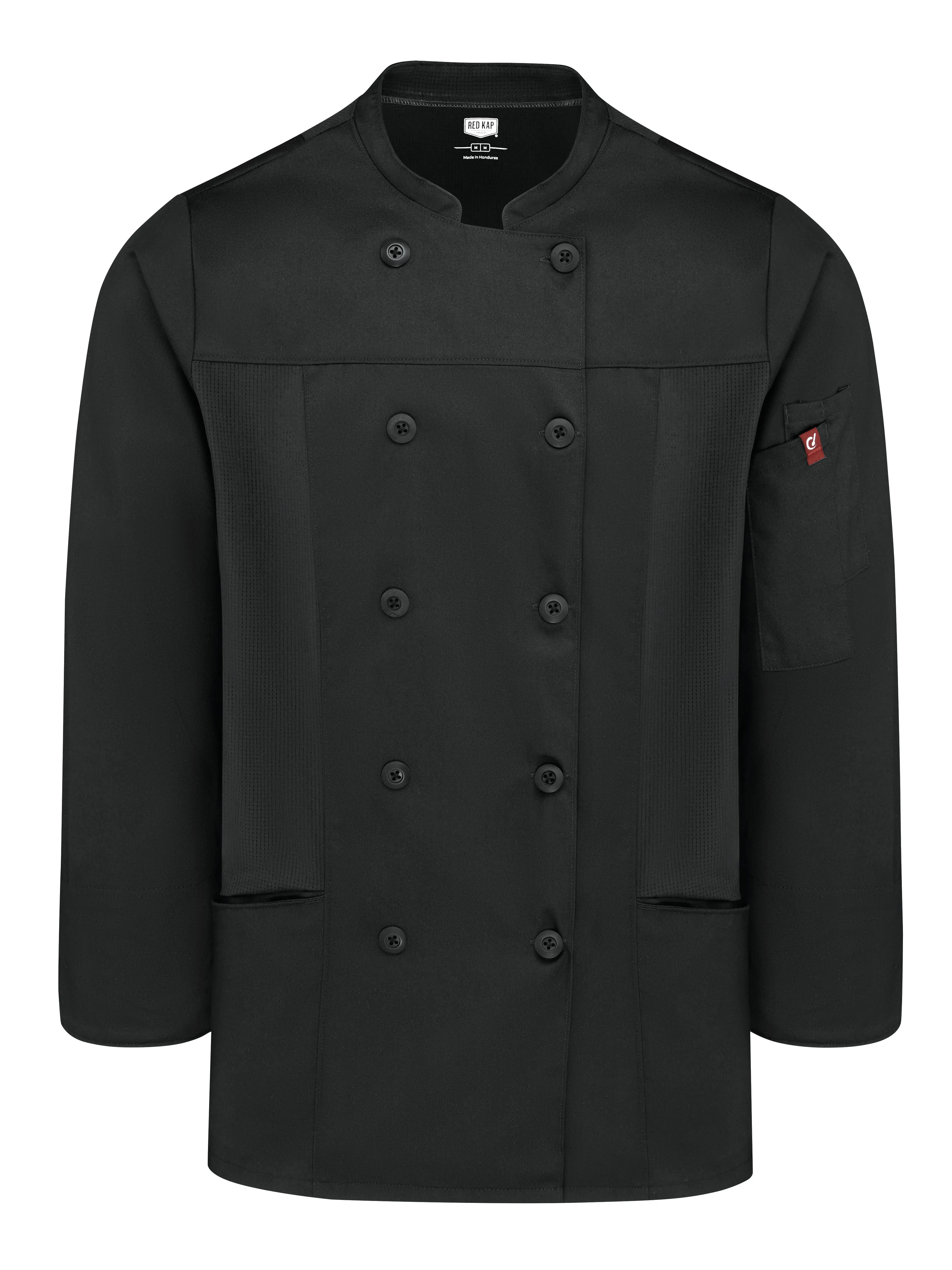 Women's Deluxe Airflow Chef Coat 053W - Black