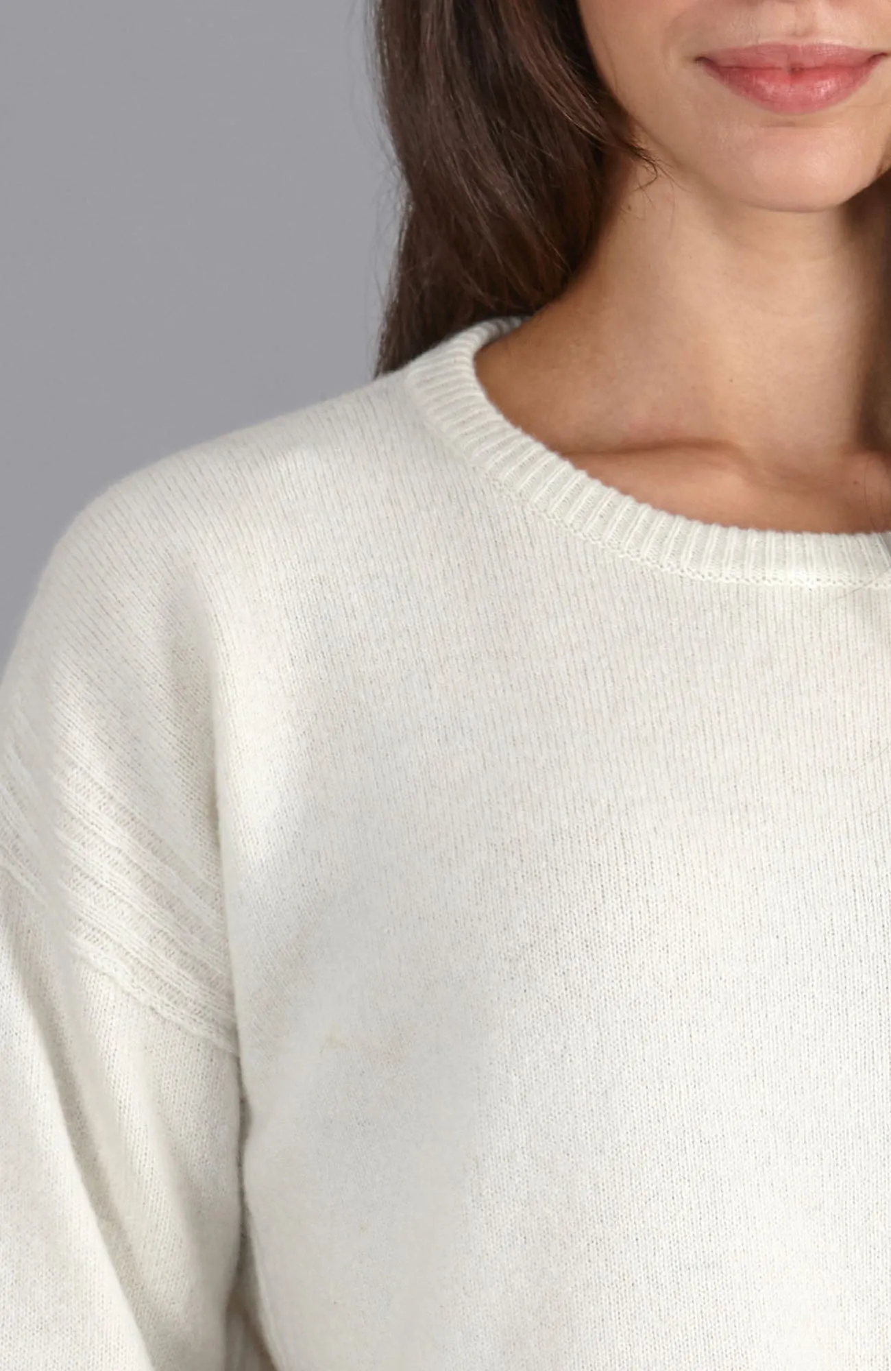 Womens Lambswool Drop Shoulder Jumper