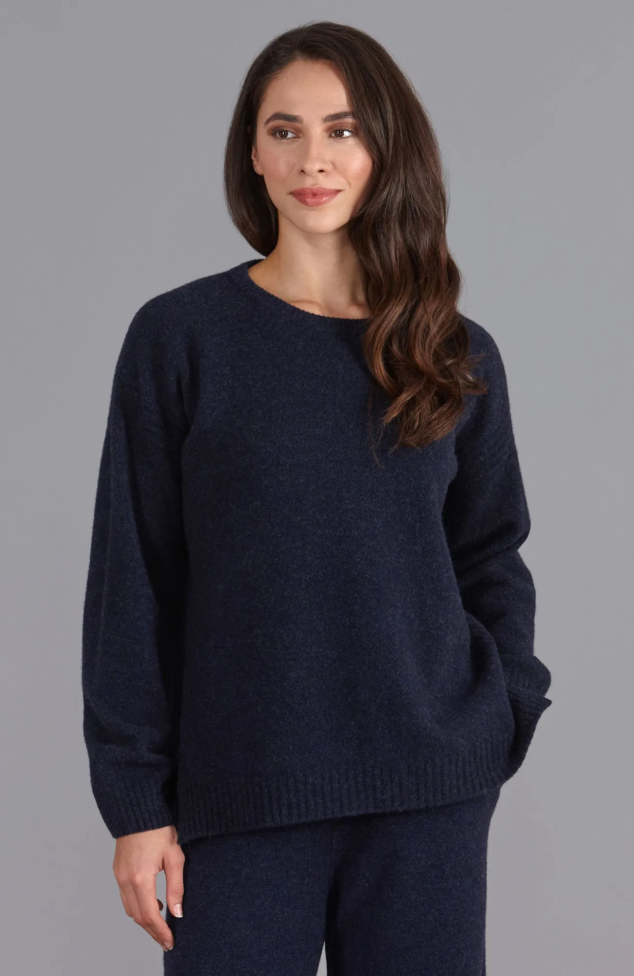 Womens Lambswool Drop Shoulder Jumper