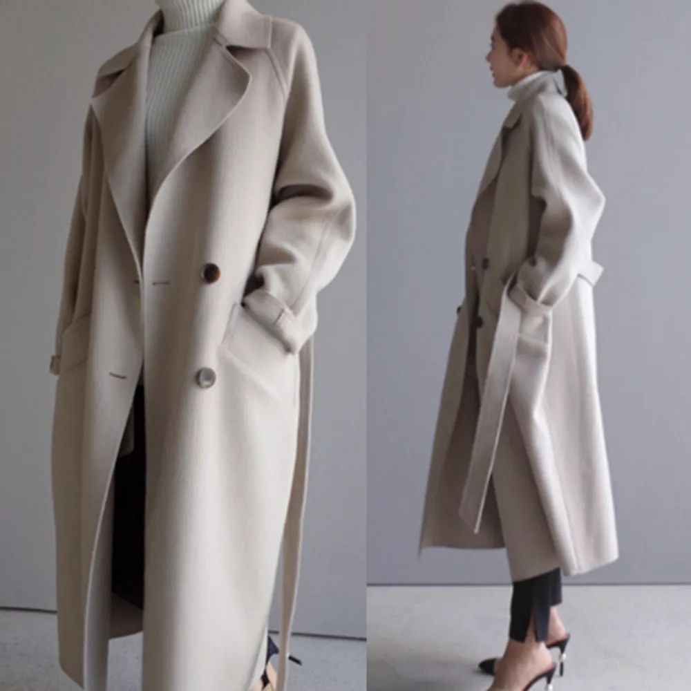 Womens Long Coat With Belt