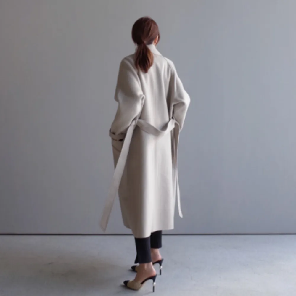 Womens Long Coat With Belt