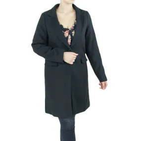 Women's Plain Coat,Black