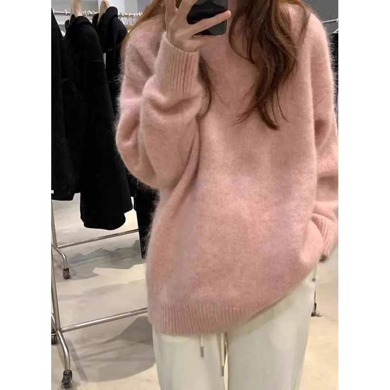 Women's Soft Round Neck Knitted Jumper