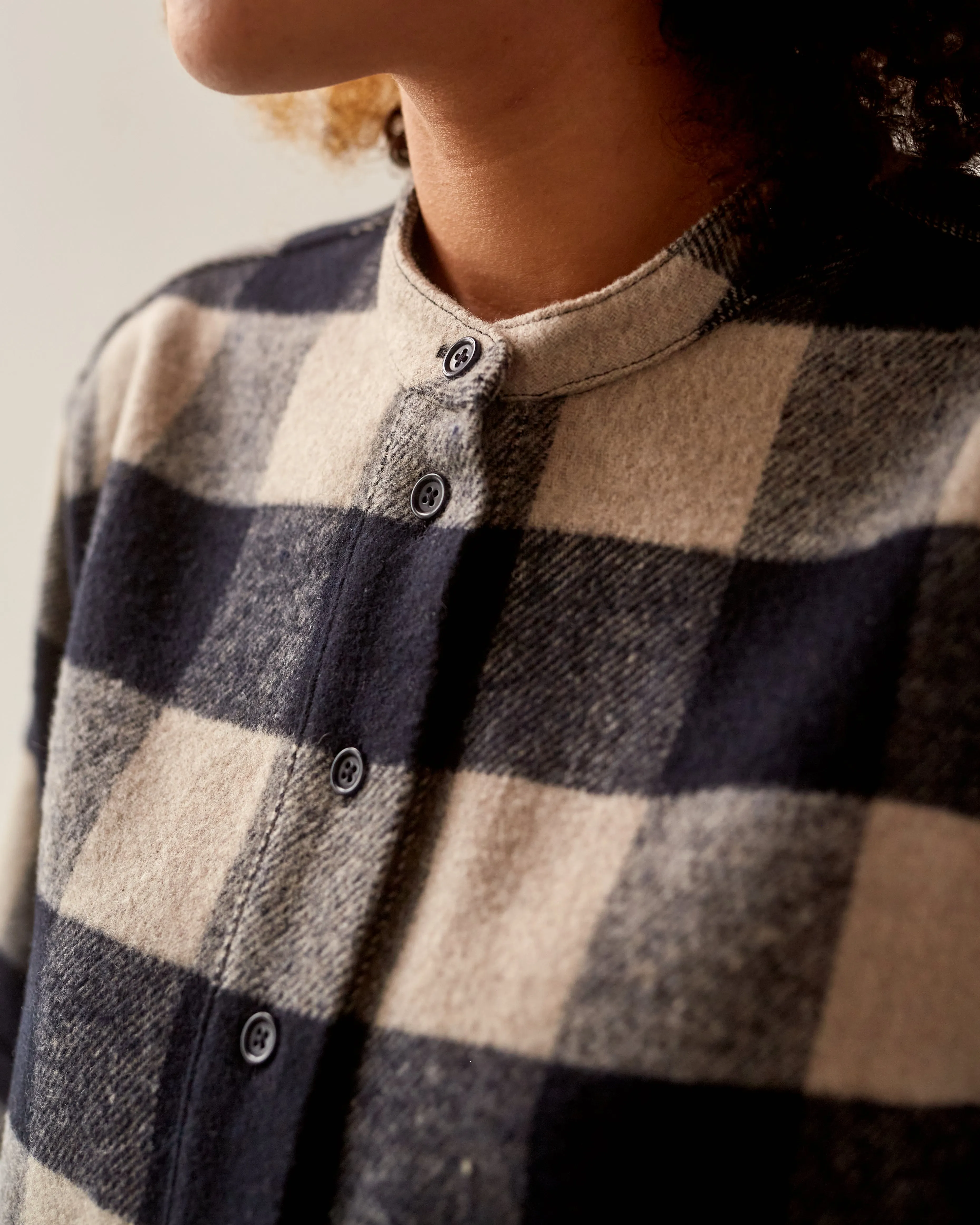 You Must Create Manon Shirt, Navy Check