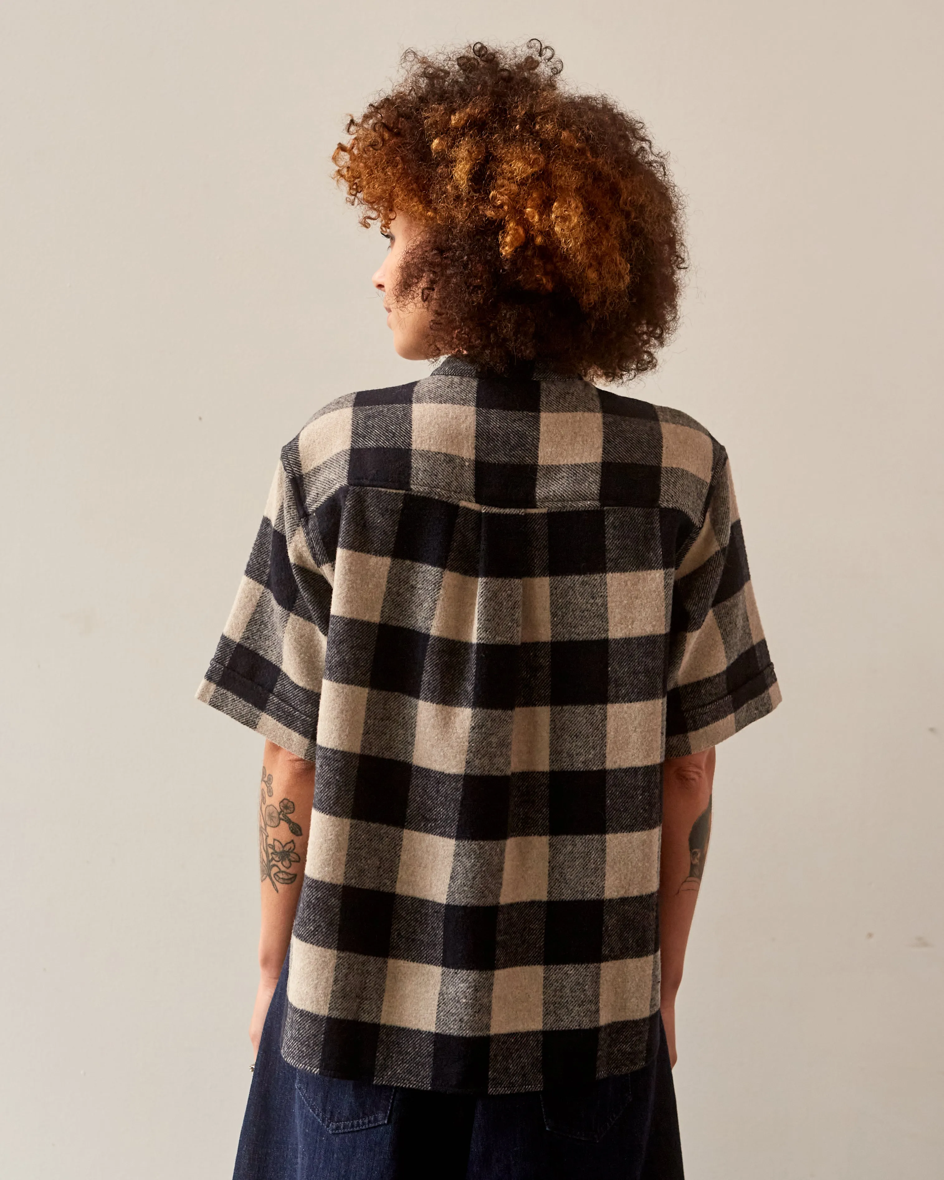 You Must Create Manon Shirt, Navy Check