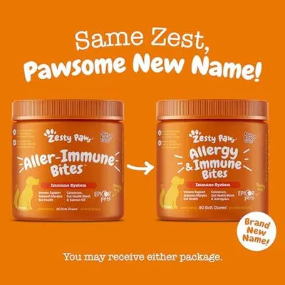 Zesty Paws Allergy & Immune Bites Immune System Supplements for Dogs (Peanut Butter Flavour)